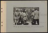 Récicourt. PC du 13e CA. Le général Linder commandant le 13e CA et son EM