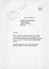 Correspondance avec le Ministère des anciens combattants. Sous-Titre : Fonds Argentine
