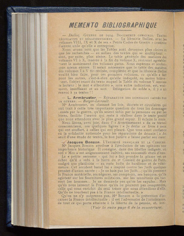 Juin 1916 - Bulletin officiel de la Ligue des Droits de l'Homme