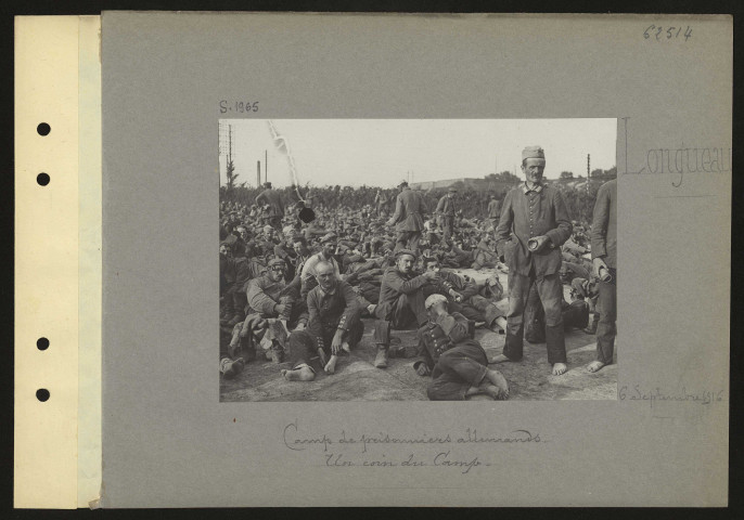Longueau. Camp de prisonniers allemands. Un coin du camp