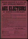 Élections Municipales : Comité Républicain Progressiste Candidat G. De Nouvion