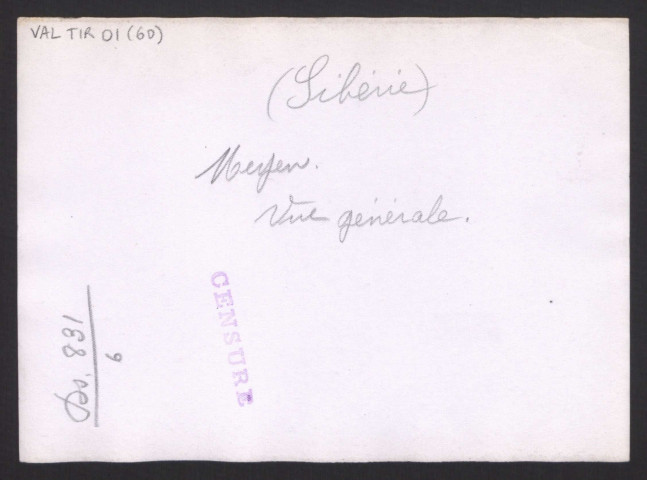 Sibérie. Mezen. Vue générale