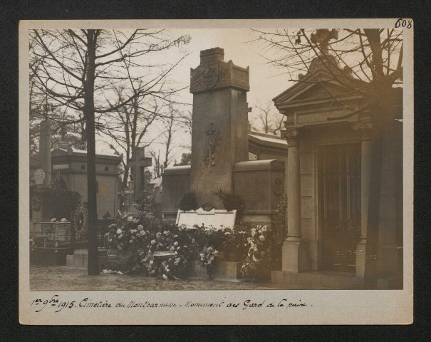 Cimetière du Montparnasse. Monument des gardiens de la Paix