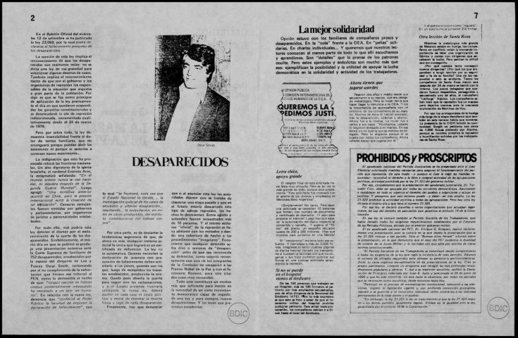 Opción. Artículos extraídos. (septiembre 1979) Autre titre : Opción (Buenos Aires)