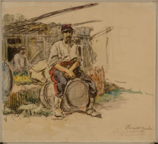 Le cuistot sommelier à Suippes (Marne), le 27 août 1915