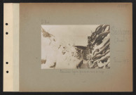 Seicheprey (devant). Premières lignes françaises sous la neige