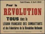 Pour la Révolution tous dans la Légion française des Combattants et des volontaires de la Révolution nationale
