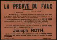 La preuve du faux : Joseph Roth