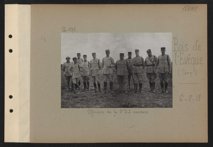 Bois de l'Évêque (camp). Officiers de la 2e DI marocaine