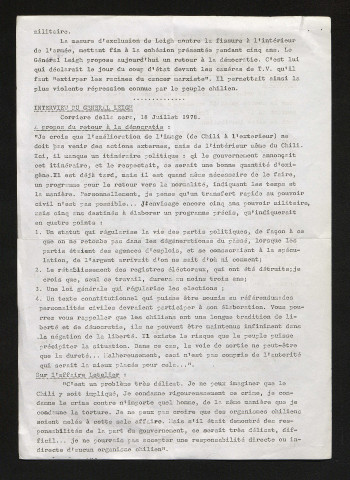 Centre d'informations sur le Chili. Bulletin d'informations - 1978