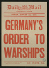 Germany's order to warships