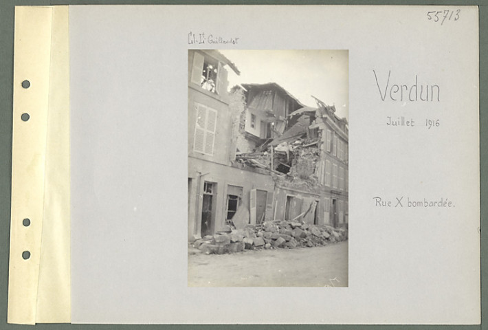 Verdun. Rue X bombardée