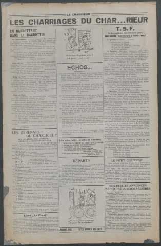 Le Char rieur. Journal du chasseur de la 1e Cie du 17e B.B.C.