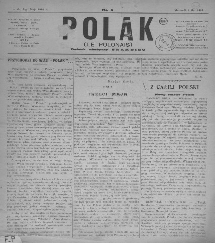 Polak (1918; n°1-66; 69-71; 75-80)  Autre titre : Le Polonais