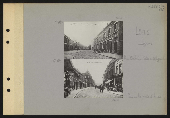 Lens. Rue Berthelot. Postes et télégraphes