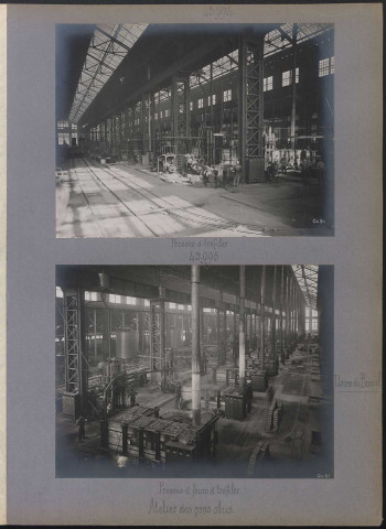 Usine du Breuil. Atelier des gros obus. Presses et fours à tréfiler