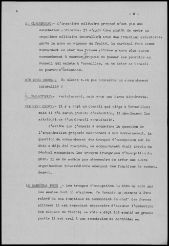 Réunion du 28 octobre 1919 à 10h30. Sous-Titre : Conférences de la paix