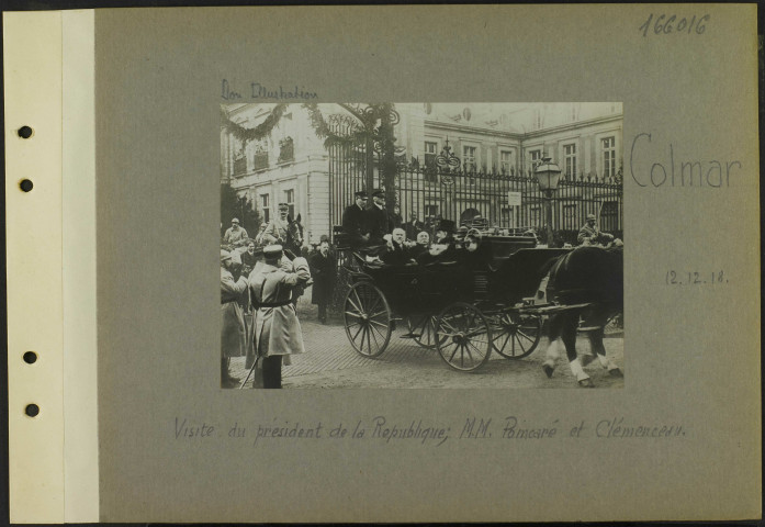 Colmar. Visite du président de la République ; messieurs Poincaré et Clémenceau
