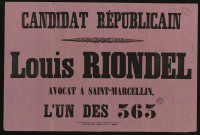 Candidat républicain Louis Riondel