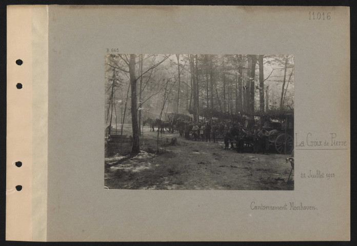 La Croix de Pierre. Cantonnement Monhoven
