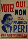 Votez Oui à la 1ère question, Non à la 2ème question... Pour la liste Mathilde Péri