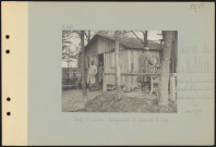 Camp de la Noblette (est de Cuperly, près du carrefour des routes de Suippes à Châlons et de Cuperly à La Cheppe). Camp d'aviation. Baraquement du personnel du camp