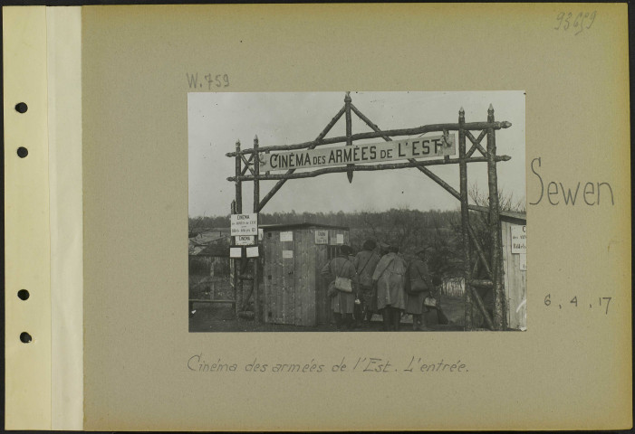 Sewen. Cinéma des armées de l'Est. L'entrée