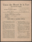 Année 1922. Bulletin de l'Union des blessés de la face "Les Gueules cassées"