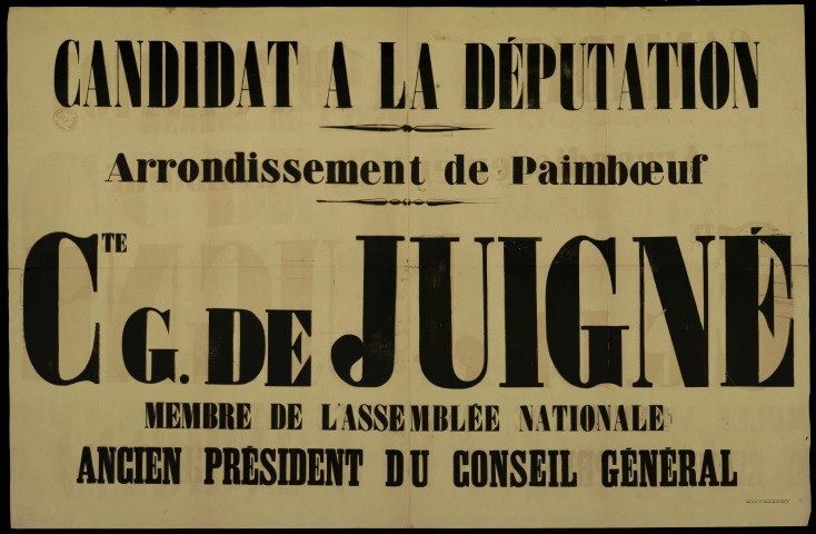 Arrondissement de Paimboeuf : Cte G. de Juigné