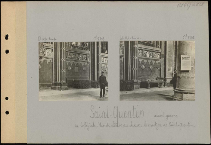 Saint-Quentin. La collégiale. Mur de clôture du chœur : le martyre de Saint-Quentin