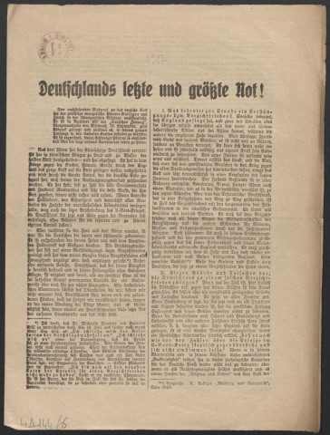 Guerre mondiale 1914-1918. Allemagne. 7° Emprunt de guerre