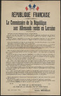Le Commissaire de la République aux Allemands resté en Lorraine