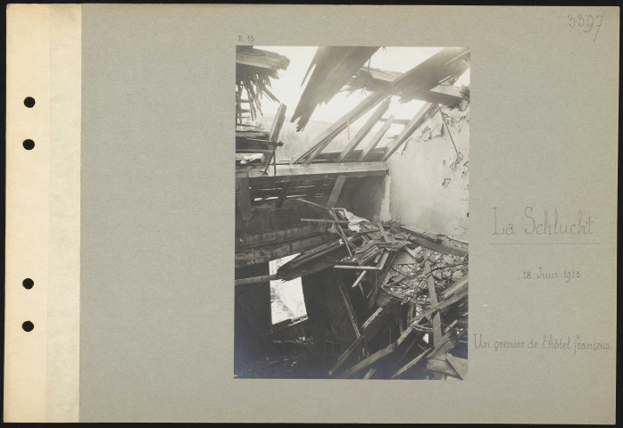 La Schlucht. Un grenier de l'hôtel français