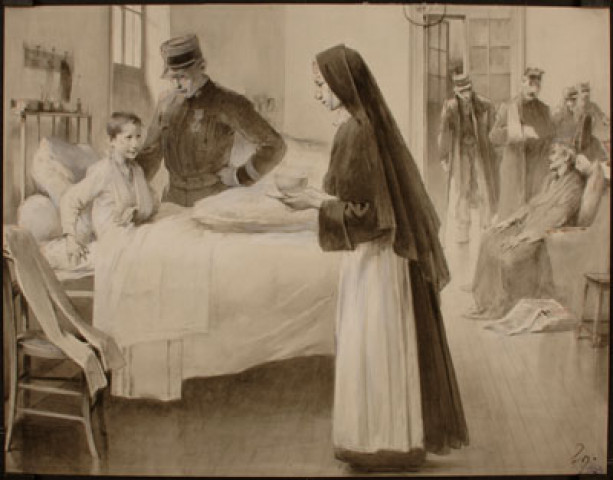 (Les enfants héroïques - Enfant blessé à l'hôpital)