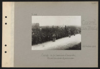Coivrel (entre Tricot et). Camp de prisonniers allemands : arrivée d'un convoi de prisonniers