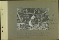 Lac d'Alfeld (Près Sewen). Construction de la route d'Alfeld au Ballon d'Alsace. Construction du soubassement du deuxième pont en partant d'Alfeld