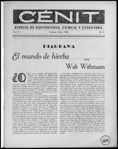 Cénit (1956 ; n° 61-72)