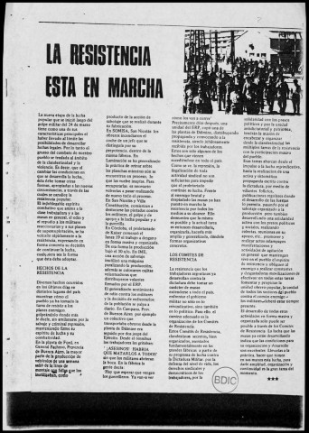El Combatiente n°214, (?) de 1976. Sous-Titre : Organo del Partido Revolucionario de los Trabajadores por la revolución obrera latinoamericana y socialista
