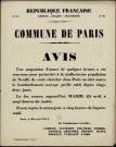 N°193.Une suspension d'armes pour permettre à la population de Neuilly de venir chercher dans Paris un abri