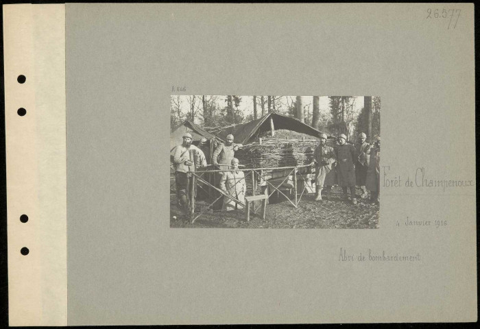 Forêt de Champenoux. Abri de bombardement