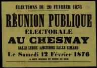 Réunion publique électorale au Chesnay