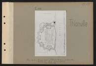 Thionville. Plan de la ville au XVIIe siècle (Bibliothèque nationale, Cabinet des estampes, Cote Ge DD 1168)