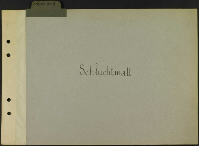 Intercalaire "Schluchtmatt"