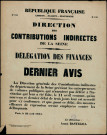 N°198. La direction prévient les entrepreneurs de voitures publiques qu'un nouveau et dernier délai est accordé