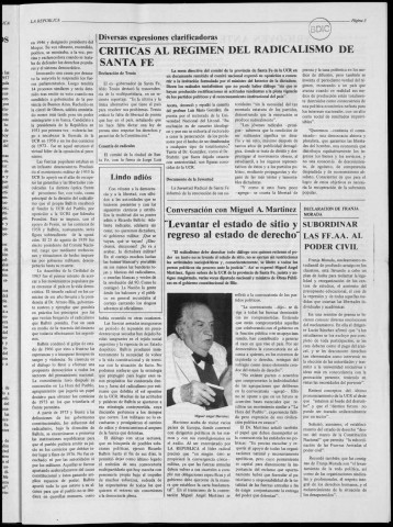 La República n° 18, noviembre de 1981. Sous-Titre : Vocero de la democracia argentina en el exilio. Organo de la oficina internacional de exiliados del radicalismo argentino