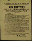 2ème circonscription de l'arrondissement de Pau : A. d'Ariste