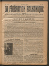 Juillet 1928 - La Fédération balkanique