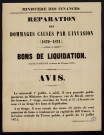 Réparation des dommages causés par l'invasion (1870-1871)