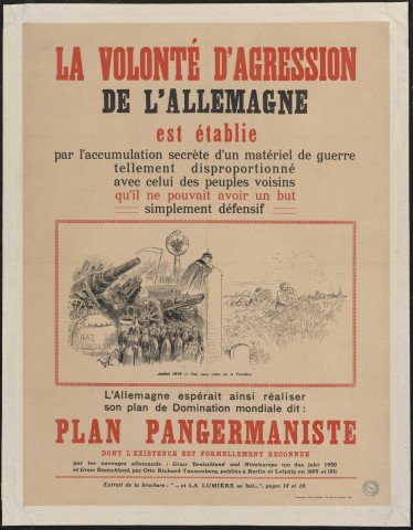 La volonté d'agression de l'Allemagne est établie : Plan pangermaniste