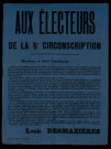 Aux électeurs de la 5e circonscription : Louis Desmazières